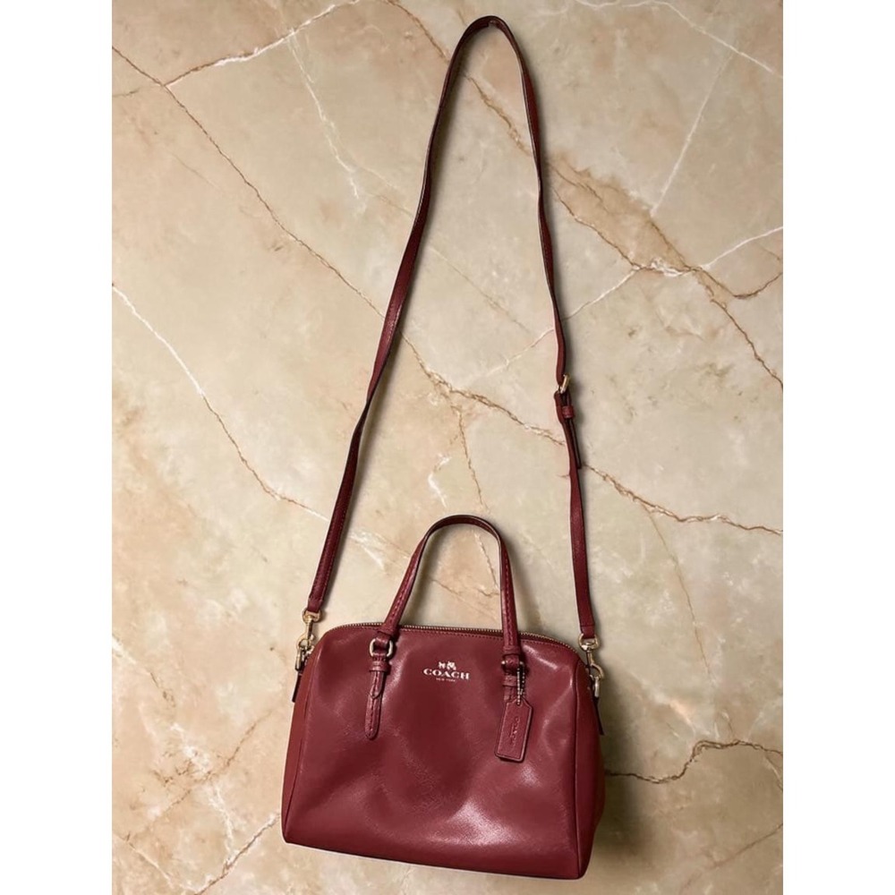Coach Peyton Bennett Mini Satchel Red Leather Crossbody Dome Classic y2k F50430 - Picture 6 of 11